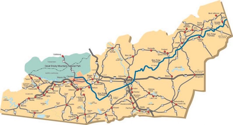 Great Smoky Mountain Railroad Route Map Great Smoky Mountain